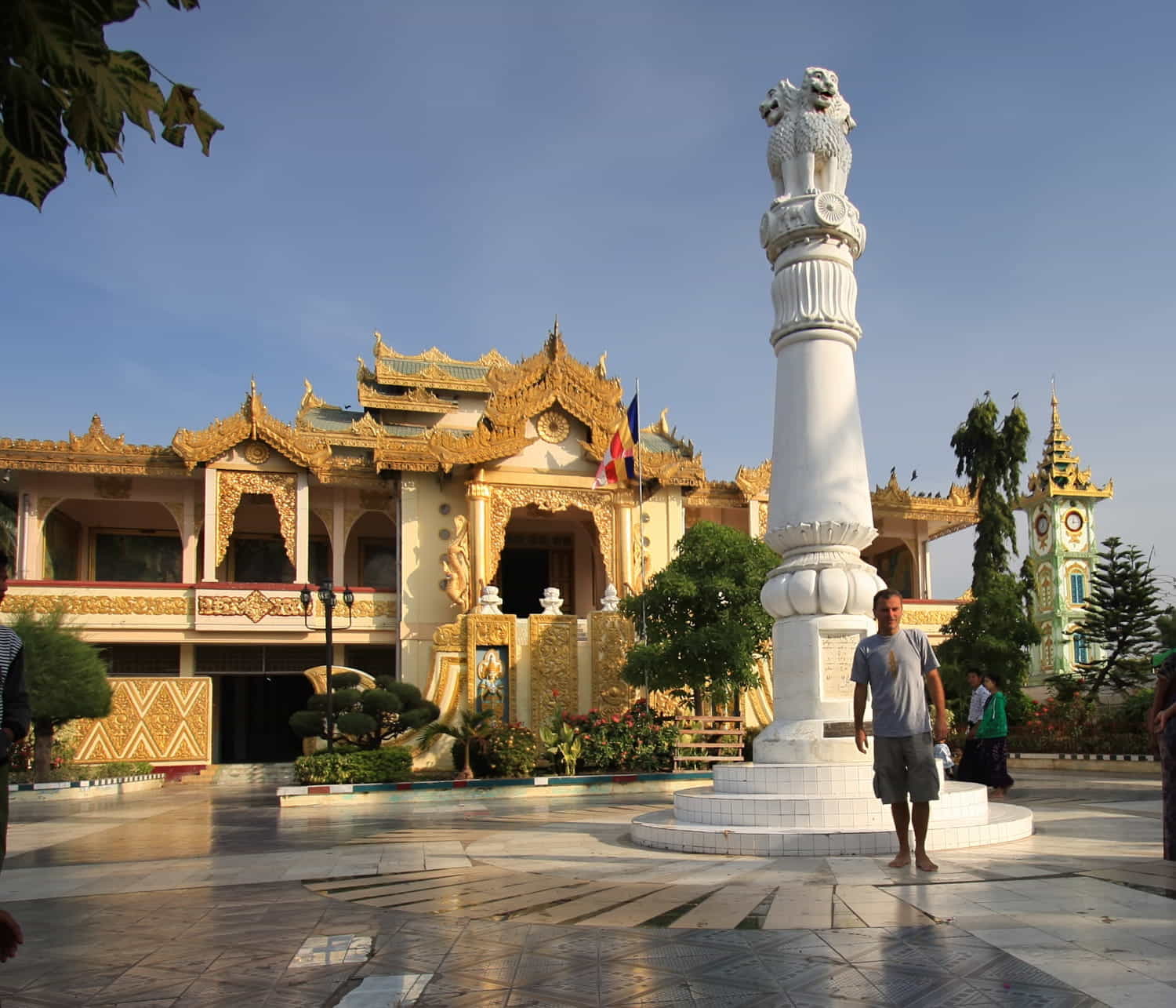 person in front of a temple 