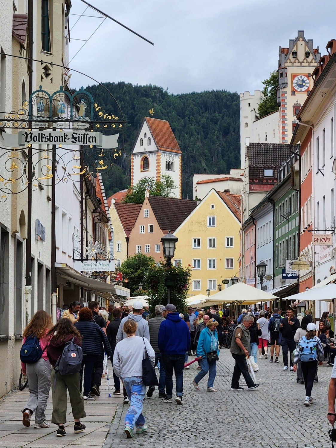 busy street in a medieval town 