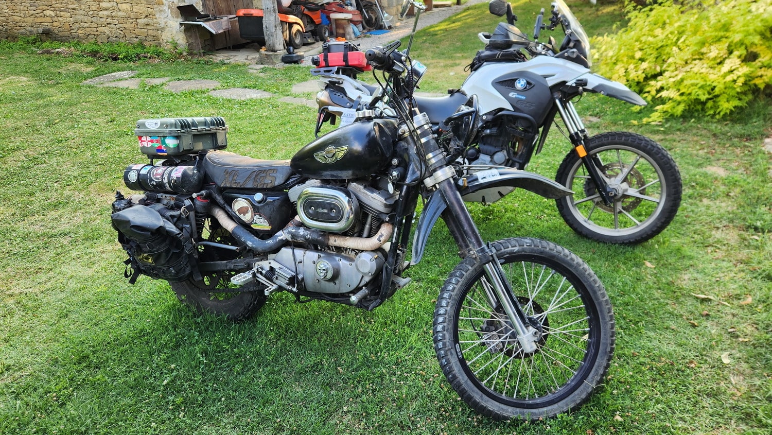 harley motorcycle with enduro modifications