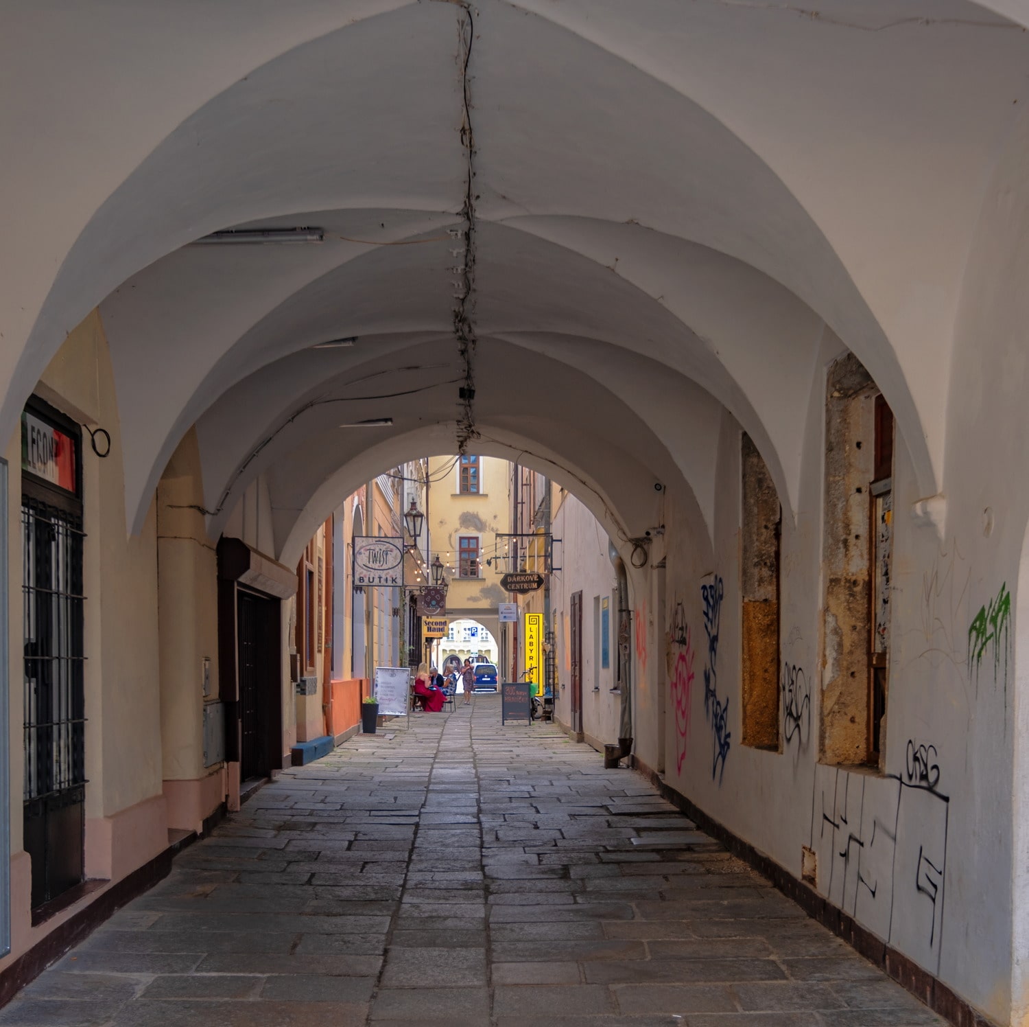 view of an old alley