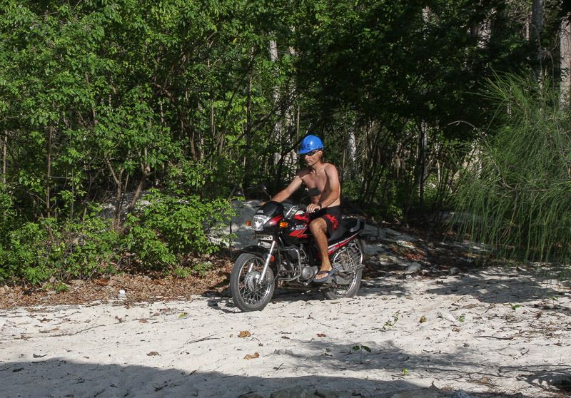 Riding a motorcycle on Andaman Islands