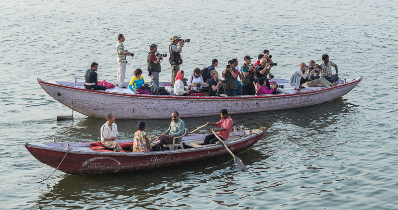 Tourist crowds in Varanasi