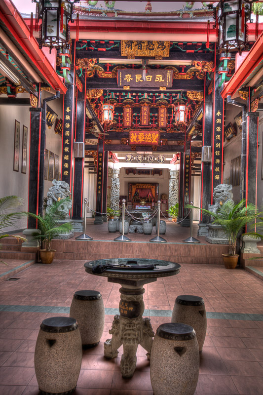 Inside view of a Chinese temple