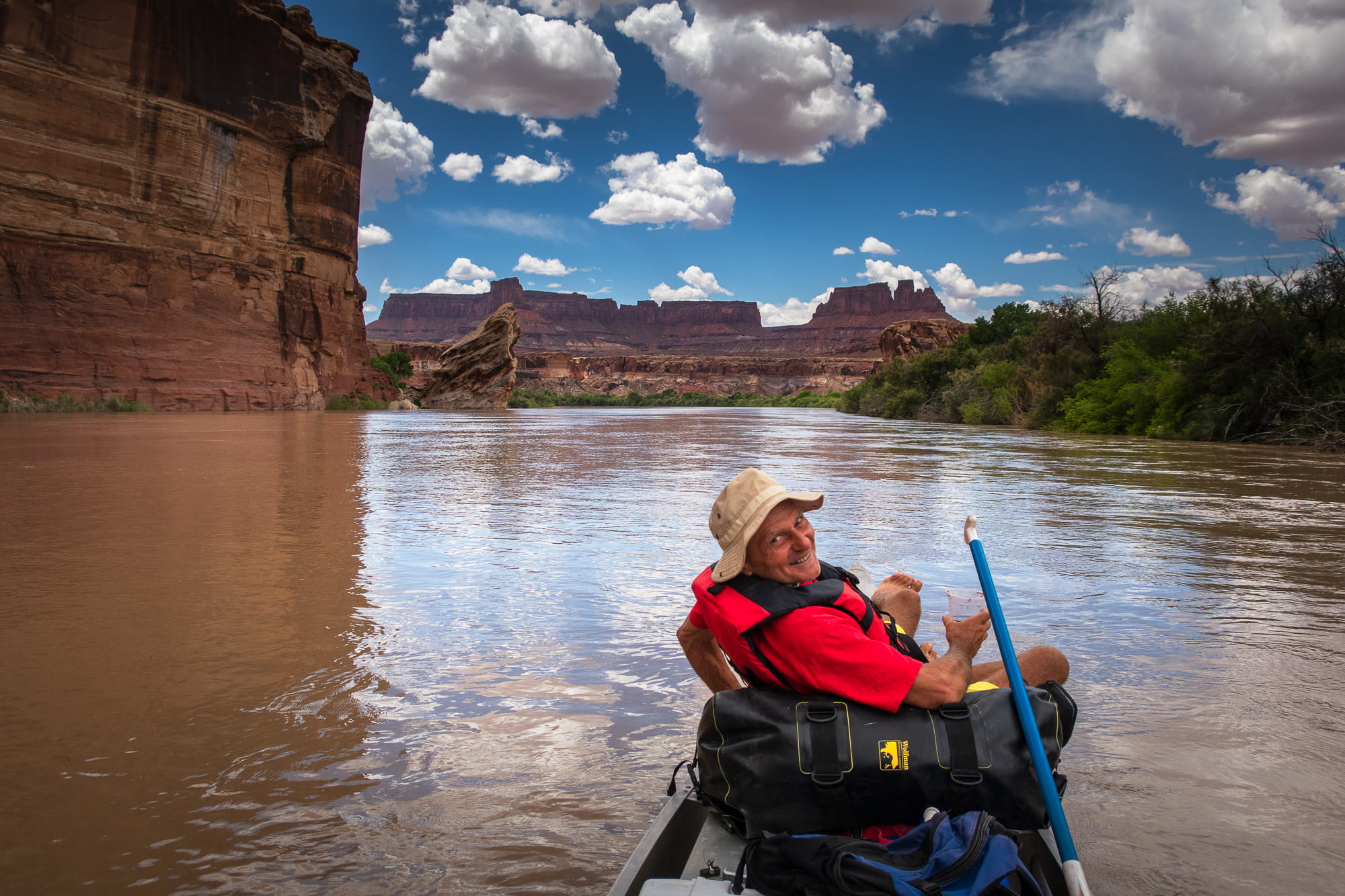 person in a canoe 