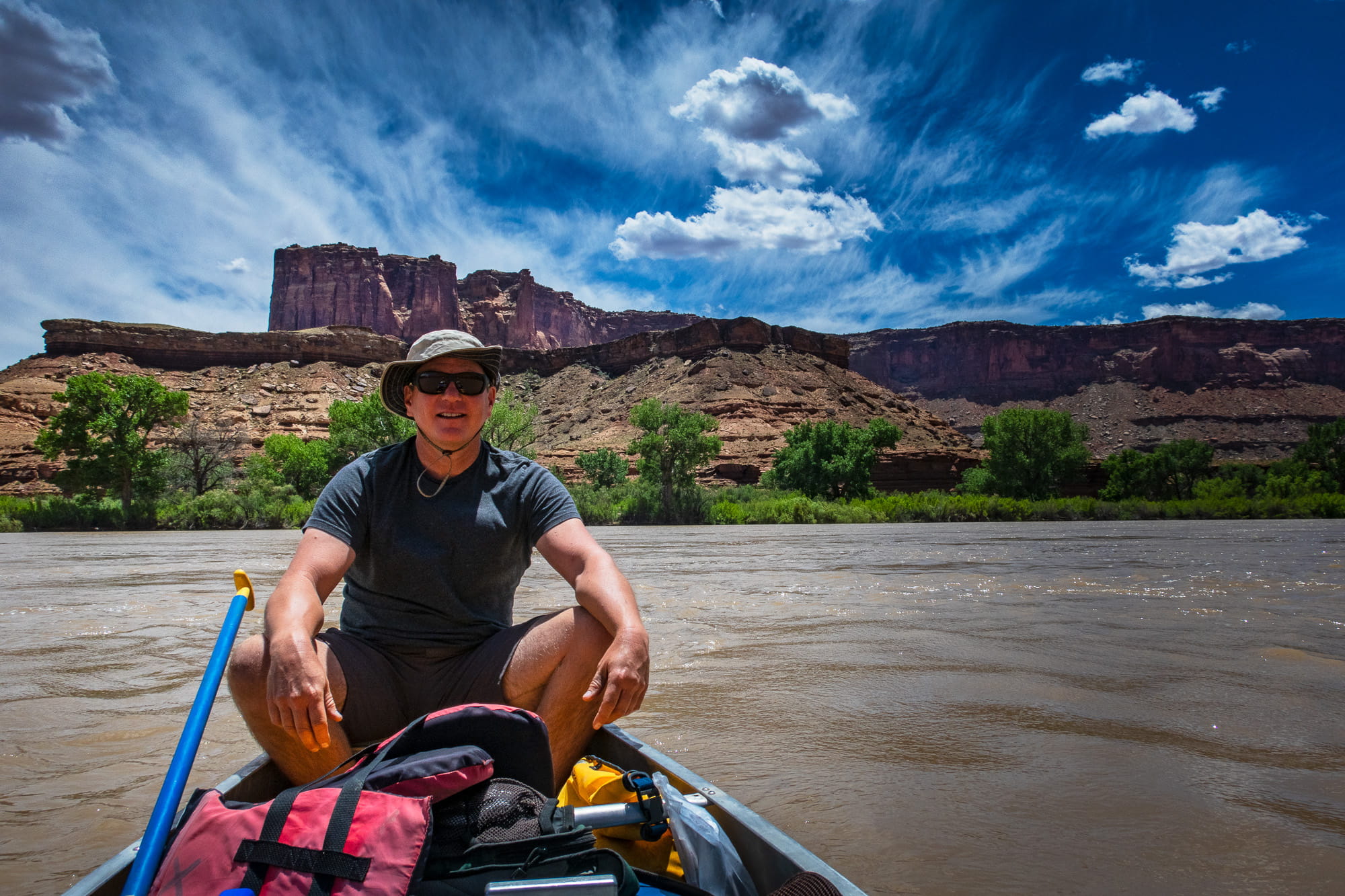 a person in a canoe 